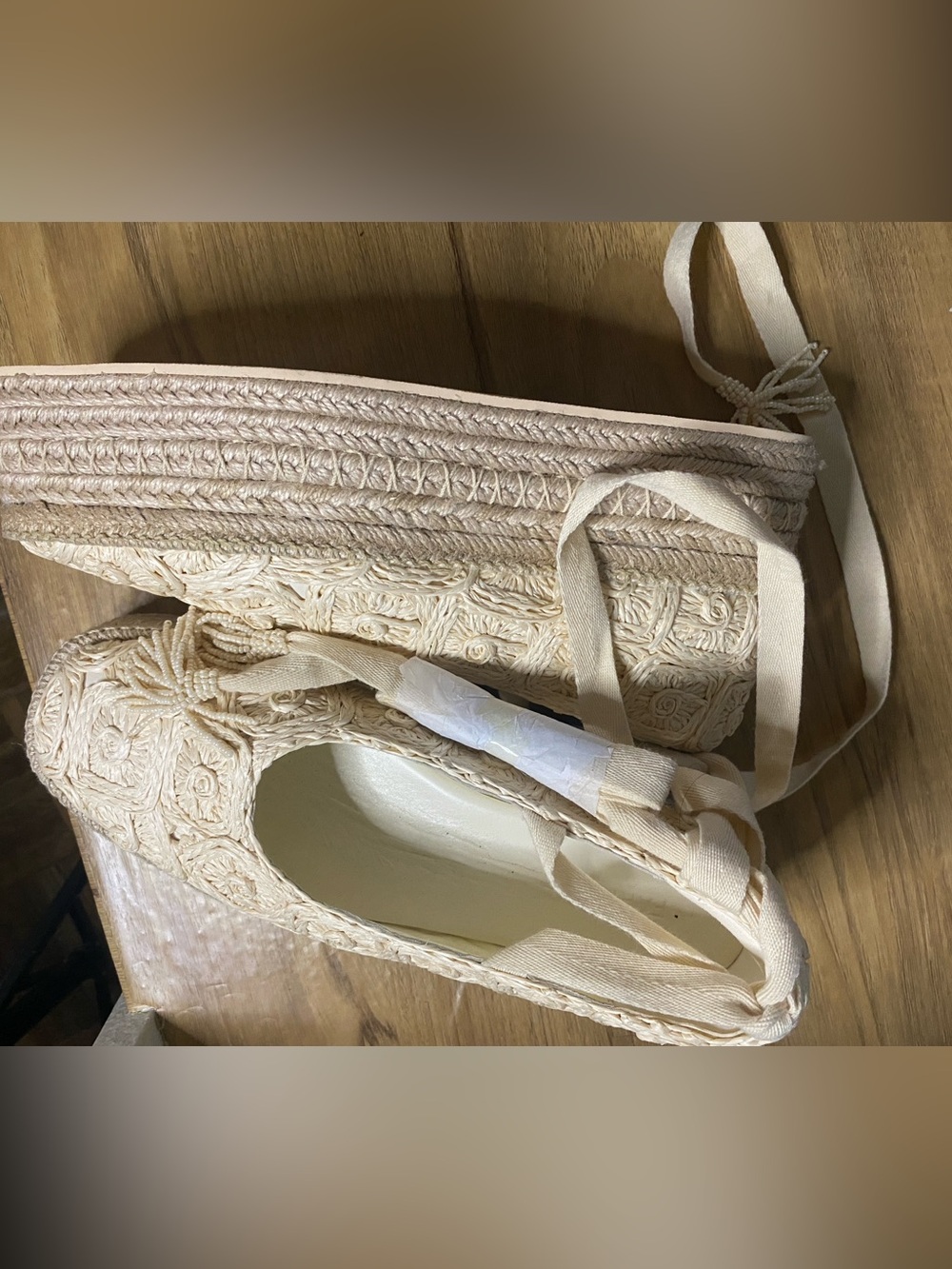 FARM Rio Natural Ballerina Espadrille Flatform Sandal  Size 7 1/2